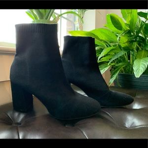 Aldo block heel sock boot